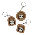 Mini Skull Book Nook Keyring | Gothic 3D Printed Bookish Keychain