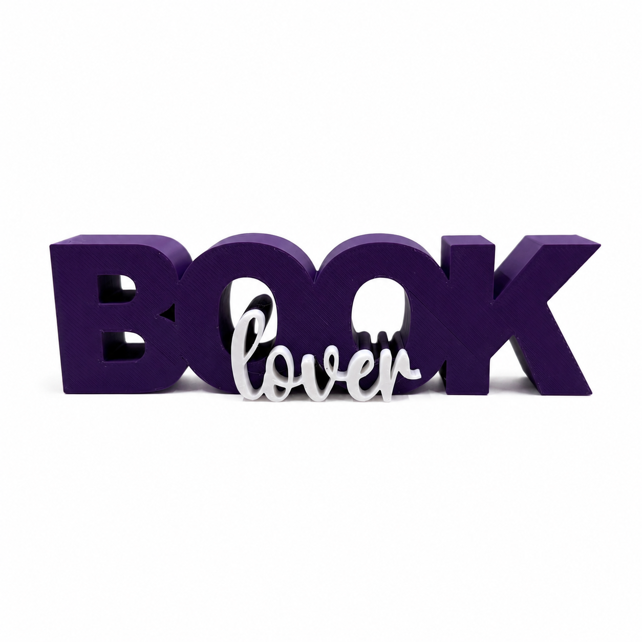 Book Lover 3D Printed Shelf Sign | Bookish Bookshelf Decor