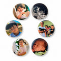 Set of 6 Custom Round Photo Fridge Magnets | 58mm Circle