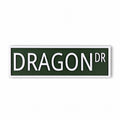 Dragon Street Sign | Fantasy Bookshelf Decor | 3D Printed Bookish Sign