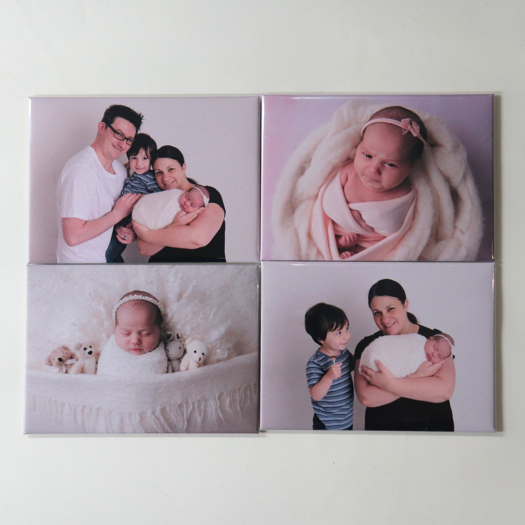 Set of 4 Custom Photo Fridge Magnets | 65mm x 90mm Rectangle
