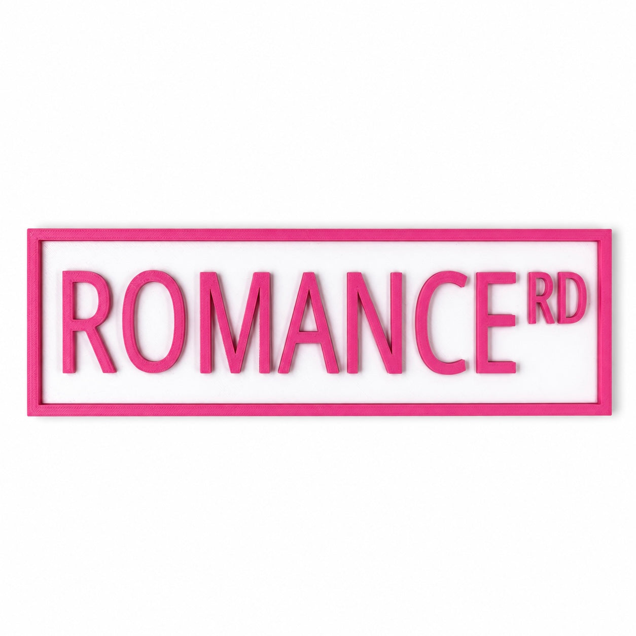 Romance Road Street Sign | Romance Bookshelf Decor | 3D Printed Bookish Sign
