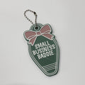 Small Business Baddie Keychain – Sage Green (Dusty Pink Bow)