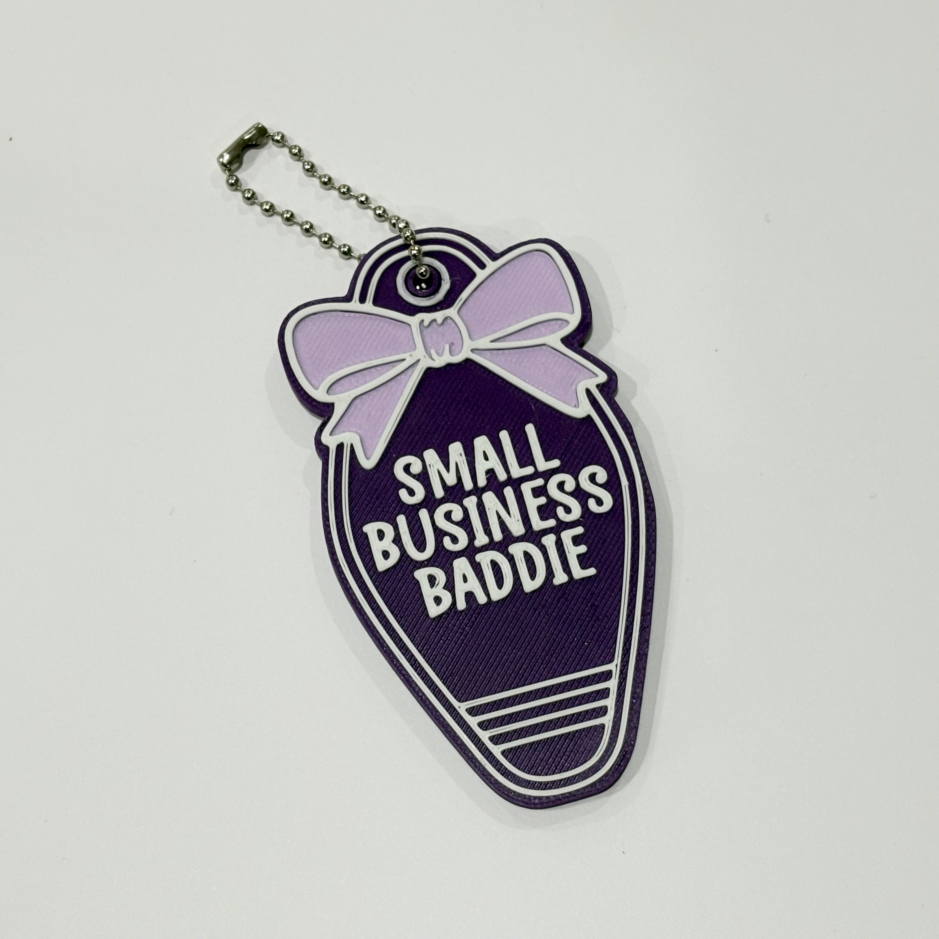 Small Business Baddie Keychain – Purple
