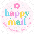 Happy Mail Stickers | 1.5" Glossy Packaging Stickers | 24 Per Sheet